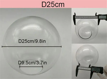 Round clear glass lamp shade replacement living room fishbowl cover