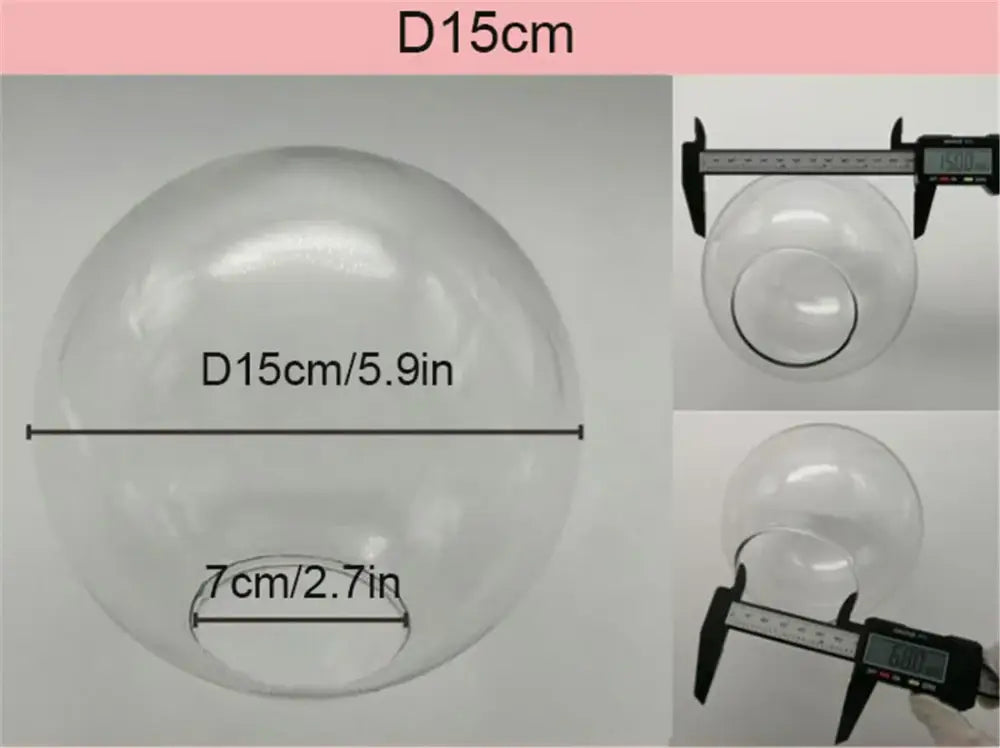 Round clear glass lamp shade replacement living room fishbowl cover