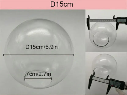 Round clear glass lamp shade replacement living room fishbowl cover