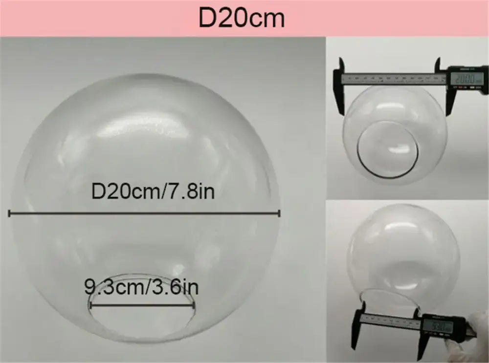 Round clear glass lamp shade replacement living room fishbowl cover