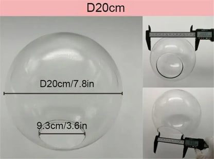 Round clear glass lamp shade replacement living room fishbowl cover