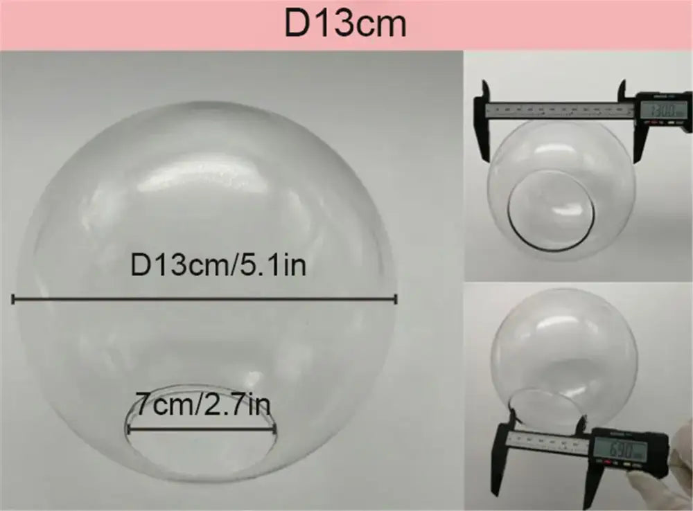 Round clear glass lamp shade replacement living room fishbowl cover