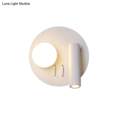 DecorBites™ Round Wall Sconce with Warm/White LED Downlight in Simplicity Acrylic