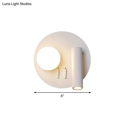 DecorBites™ Round Wall Sconce with Warm/White LED Downlight in Simplicity Acrylic