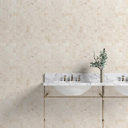 Royal Beige Honed 2x2 Marble Mosaics 12x12