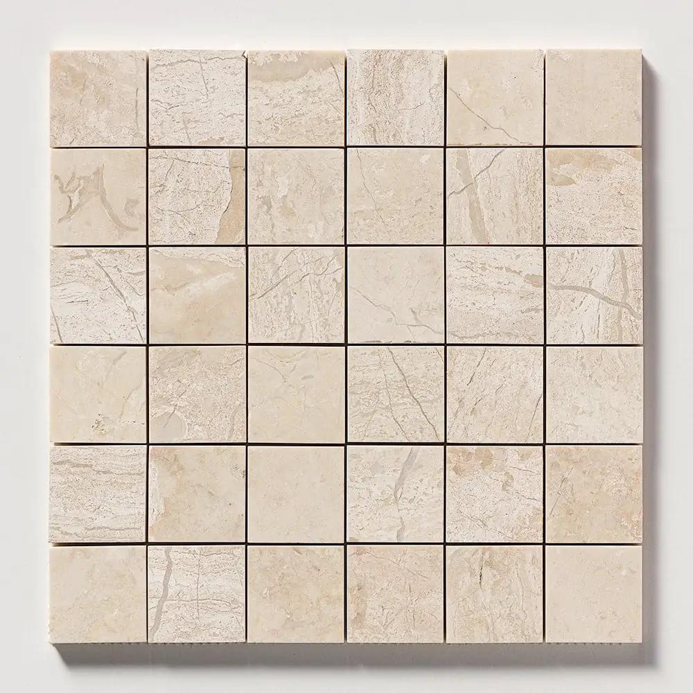 Royal Beige Honed 2x2 Marble Mosaics 12x12
