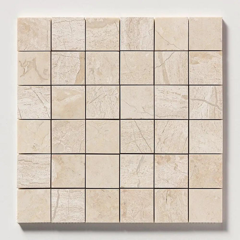 Royal Beige Honed 2x2 Marble Mosaics 12x12