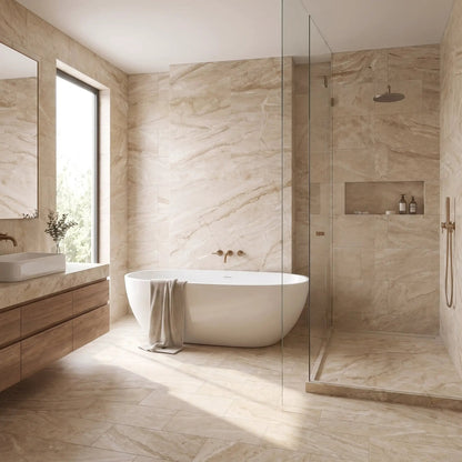 Royal Beige Honed Marble Tiles 12x24