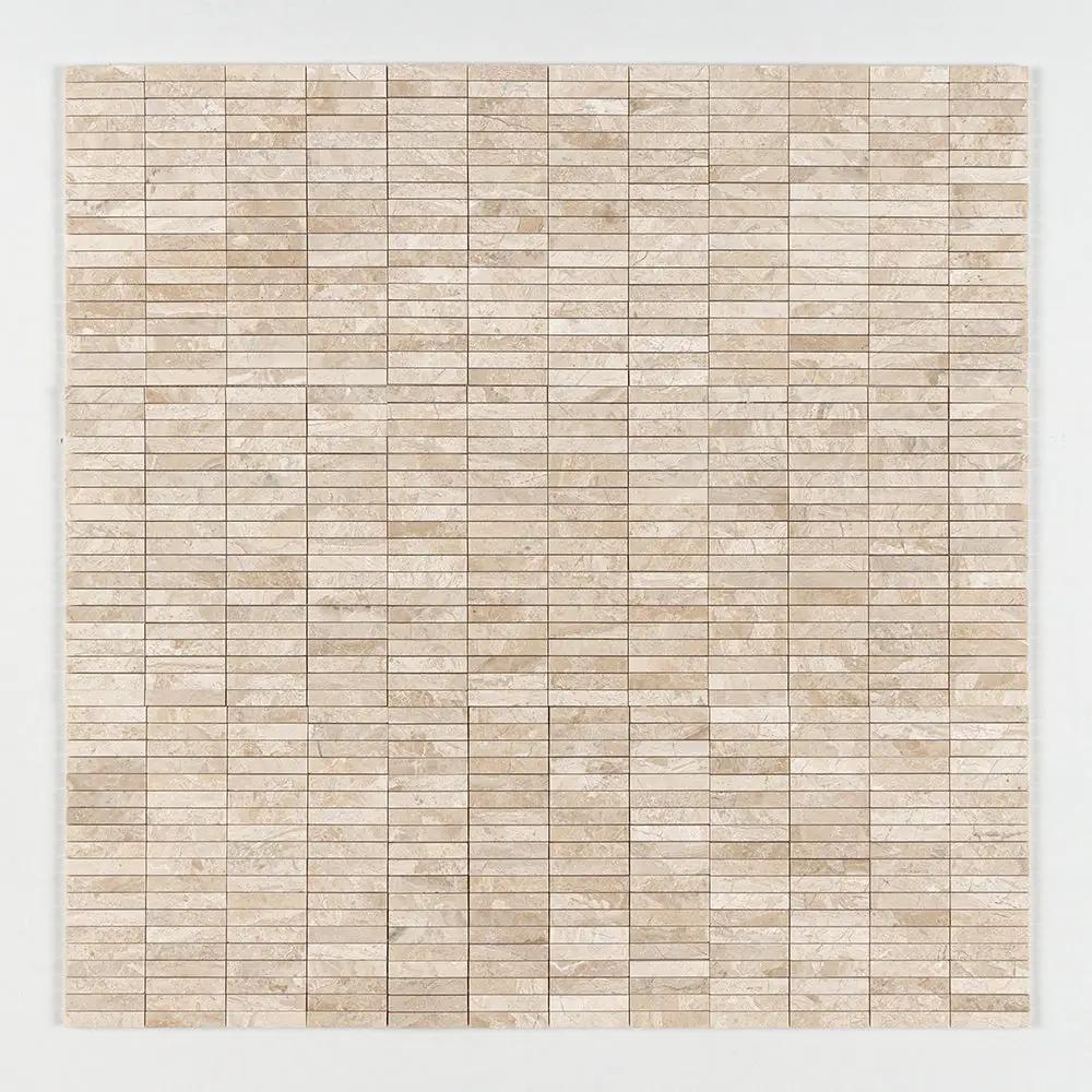 Royal Beige Honed 5/8x3 Marble Mosaics 12x12