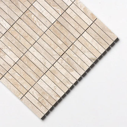 Royal Beige Honed 5/8x3 Marble Mosaics 12x12