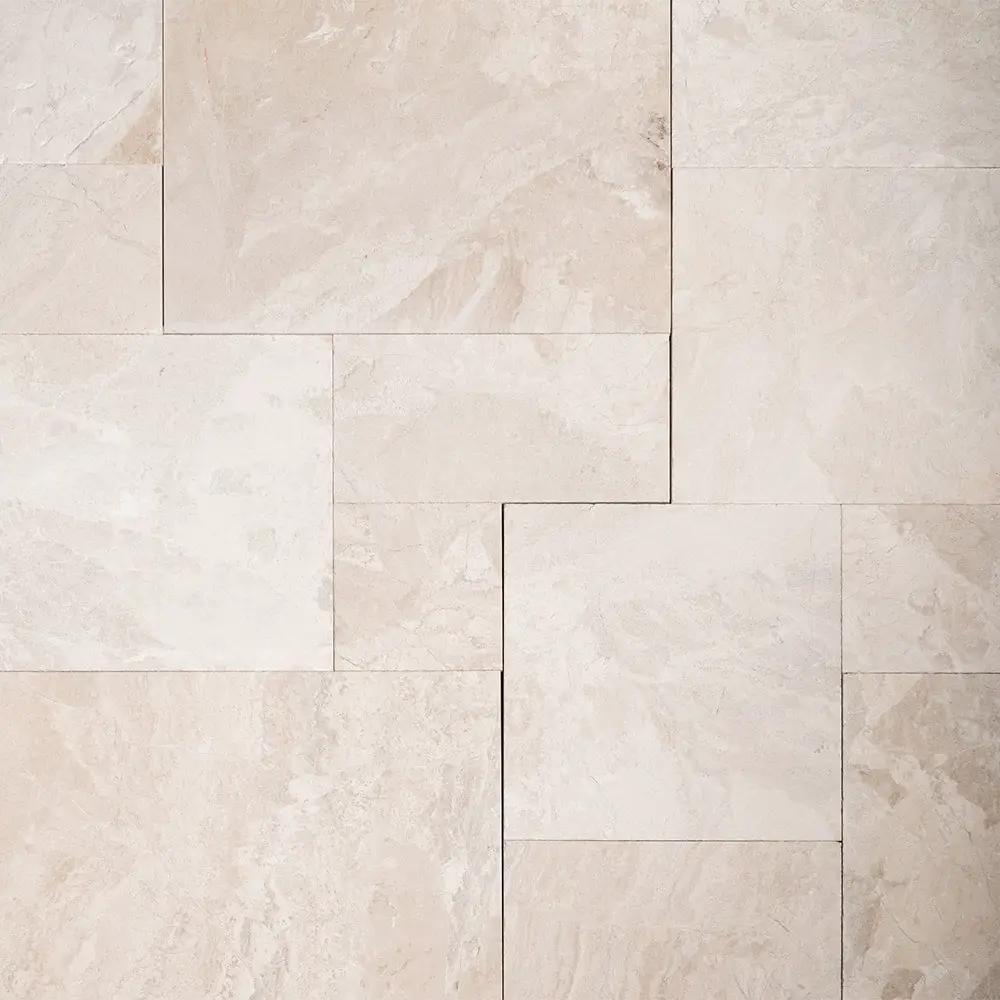 Royal Beige Leather French Pattern Marble Pavers Various