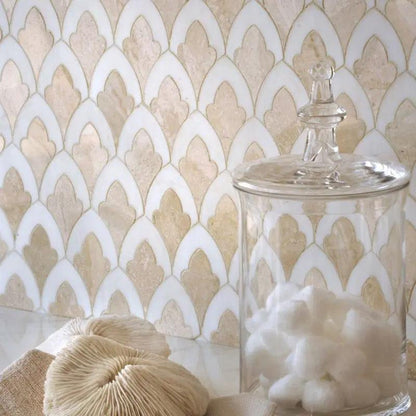 Royal Beige Multi Finish Sophia Marble Mosaics 8 3/4x13 1/2