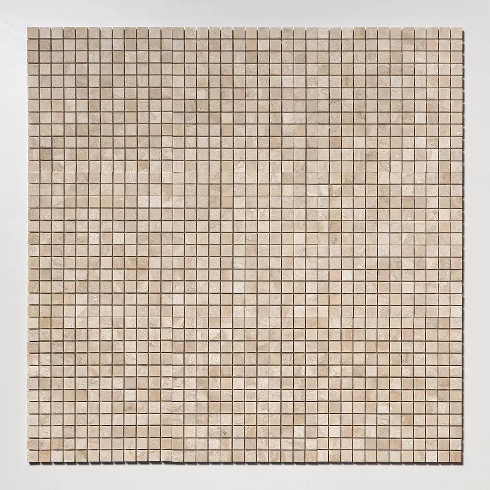 Royal Beige Polished 1x1 Marble Mosaics 12x12
