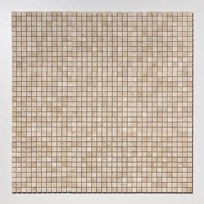 Royal Beige Polished 1x1 Marble Mosaics 12x12
