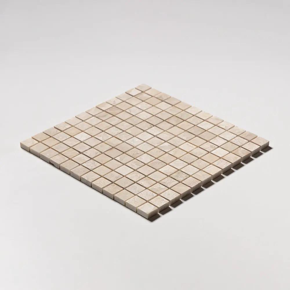 Royal Beige Polished 1x1 Marble Mosaics 12x12