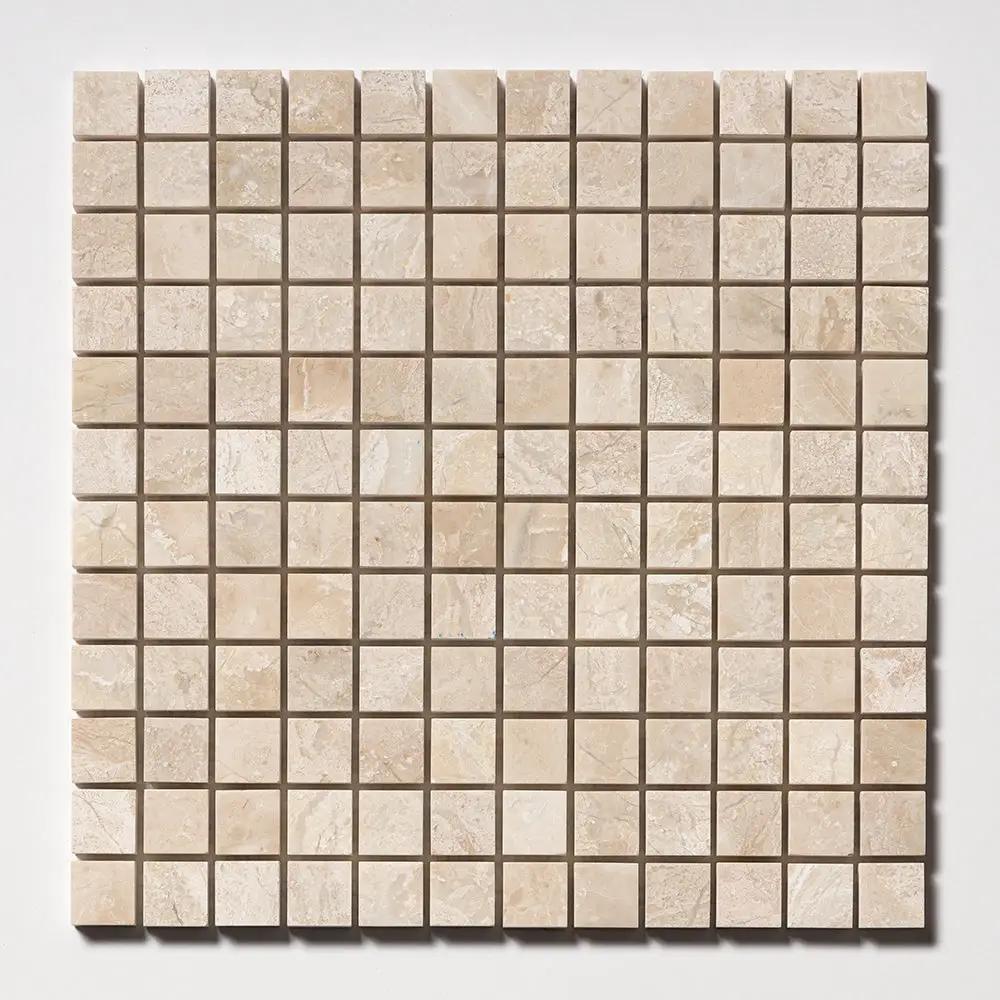 Royal Beige Polished 1x1 Marble Mosaics 12x12
