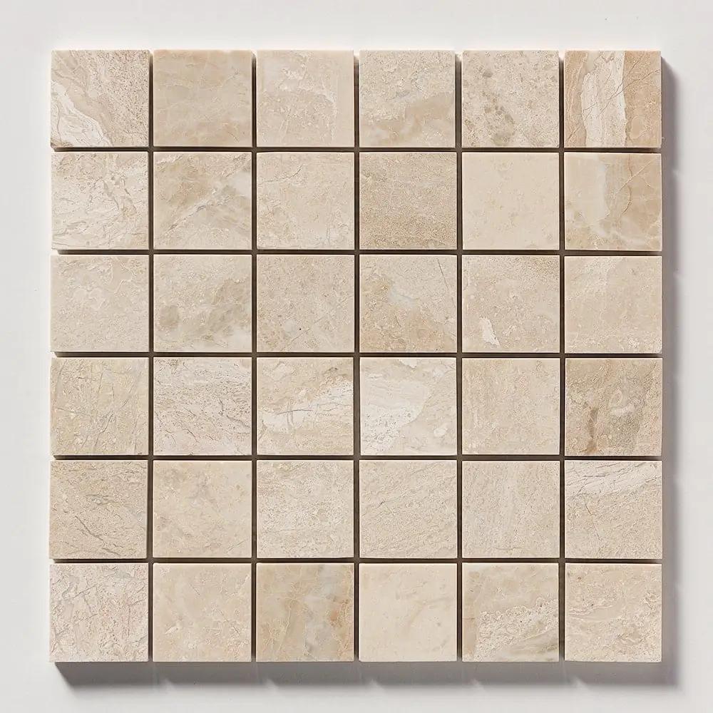 Royal Beige Polished 2x2 Marble Mosaics 12x12