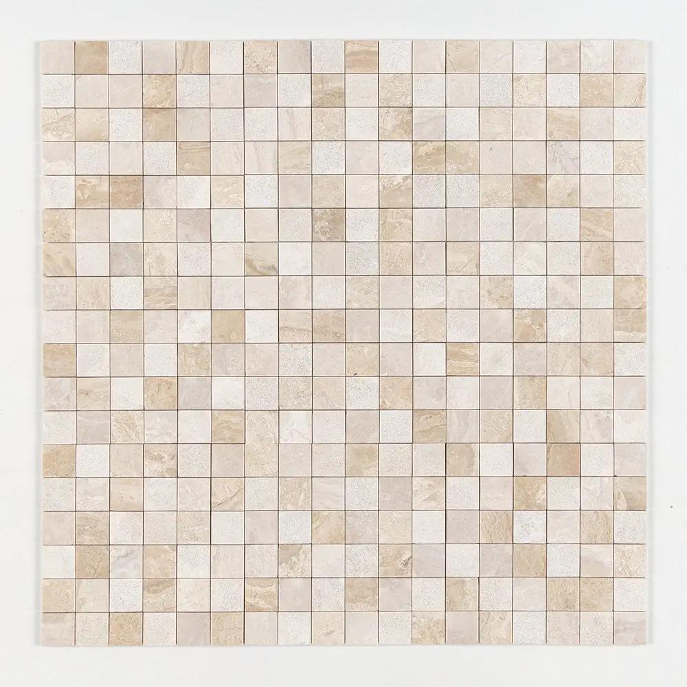Royal Beige Textured 2x2 Marble Mosaics 12x12