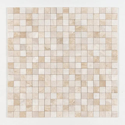 Royal Beige Textured 2x2 Marble Mosaics 12x12