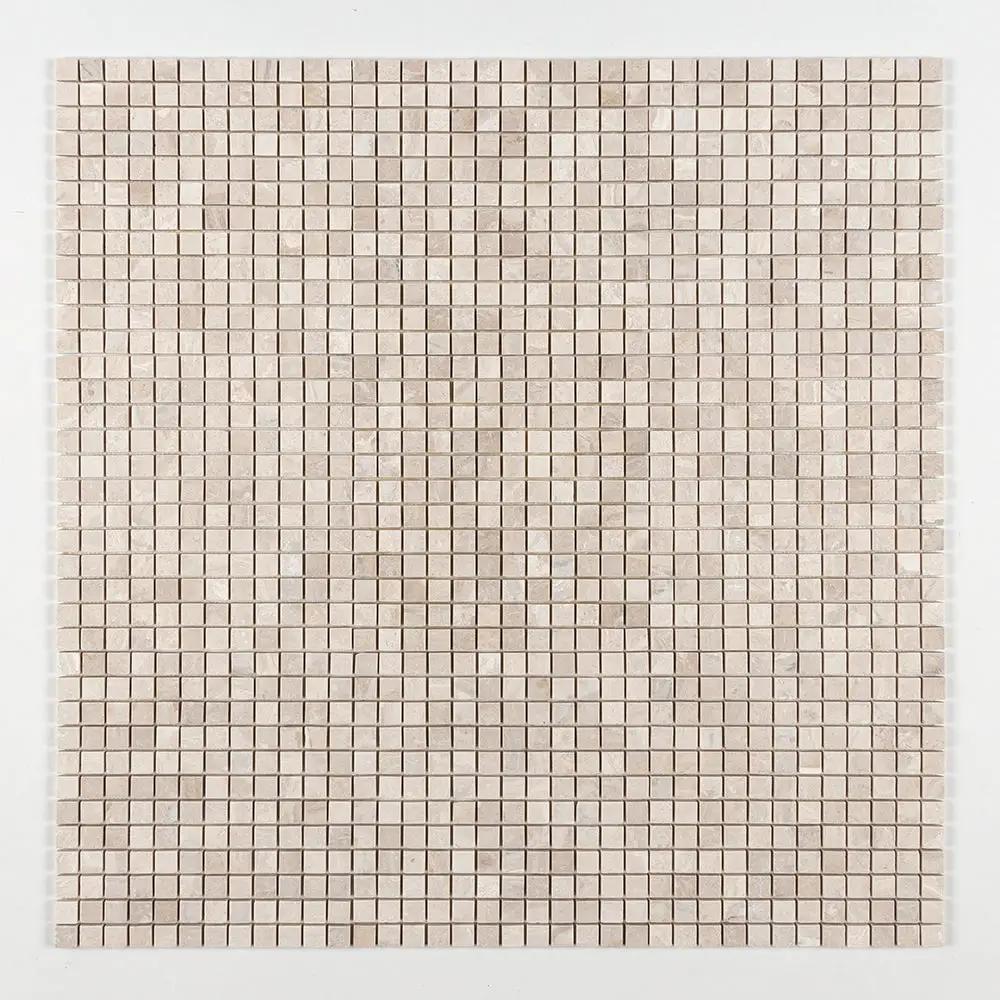 Royal Beige Tumbled 1x1 Marble Mosaics 12x12
