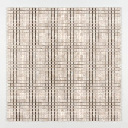 Royal Beige Tumbled 1x1 Marble Mosaics 12x12