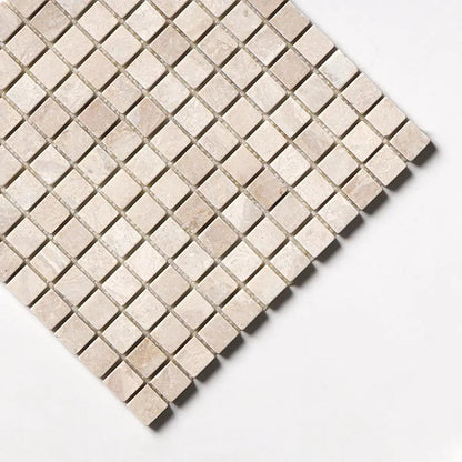 Royal Beige Tumbled 1x1 Marble Mosaics 12x12