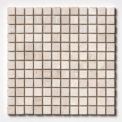 Royal Beige Tumbled 1x1 Marble Mosaics 12x12