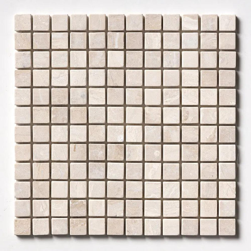Royal Beige Tumbled 1x1 Marble Mosaics 12x12