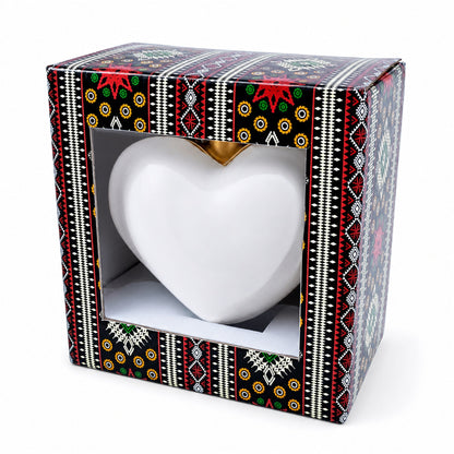 Royal Romance Pearl Jewels Glass Heart Ornament
