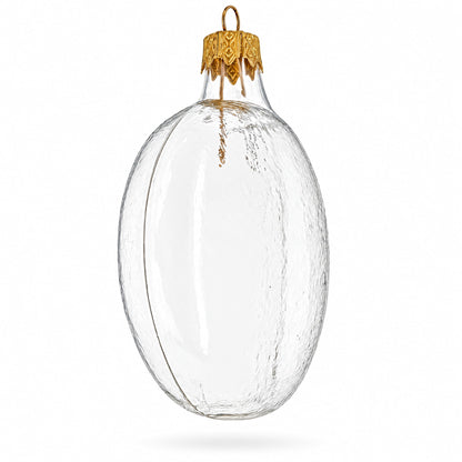 Set of 6 Clear Flat Disc Glass Christmas Ornaments 3 Inches