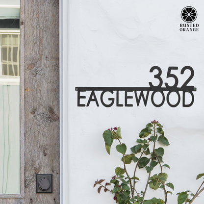 [COL] Magnolia Address Plaque - 3 Sizes - Modern Outside House Numbers for Address