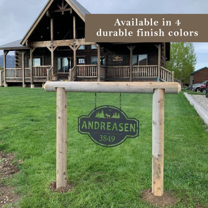 [COL] Home on the Range Oversized Address Plaque - House Number Sign