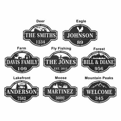 [COL] Home on the Range Oversized Address Plaque - House Number Sign