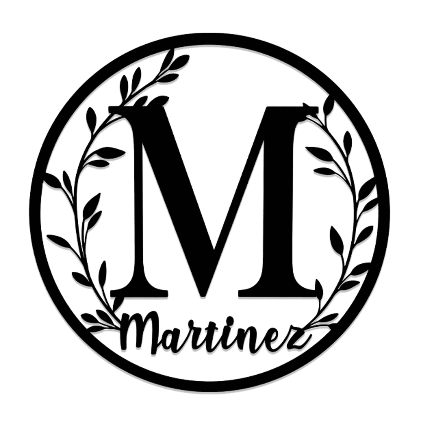 [COL] Vine Outdoor Monogram Wreaths for Front Door - Monogram Wall Decor Metal Initial Signs