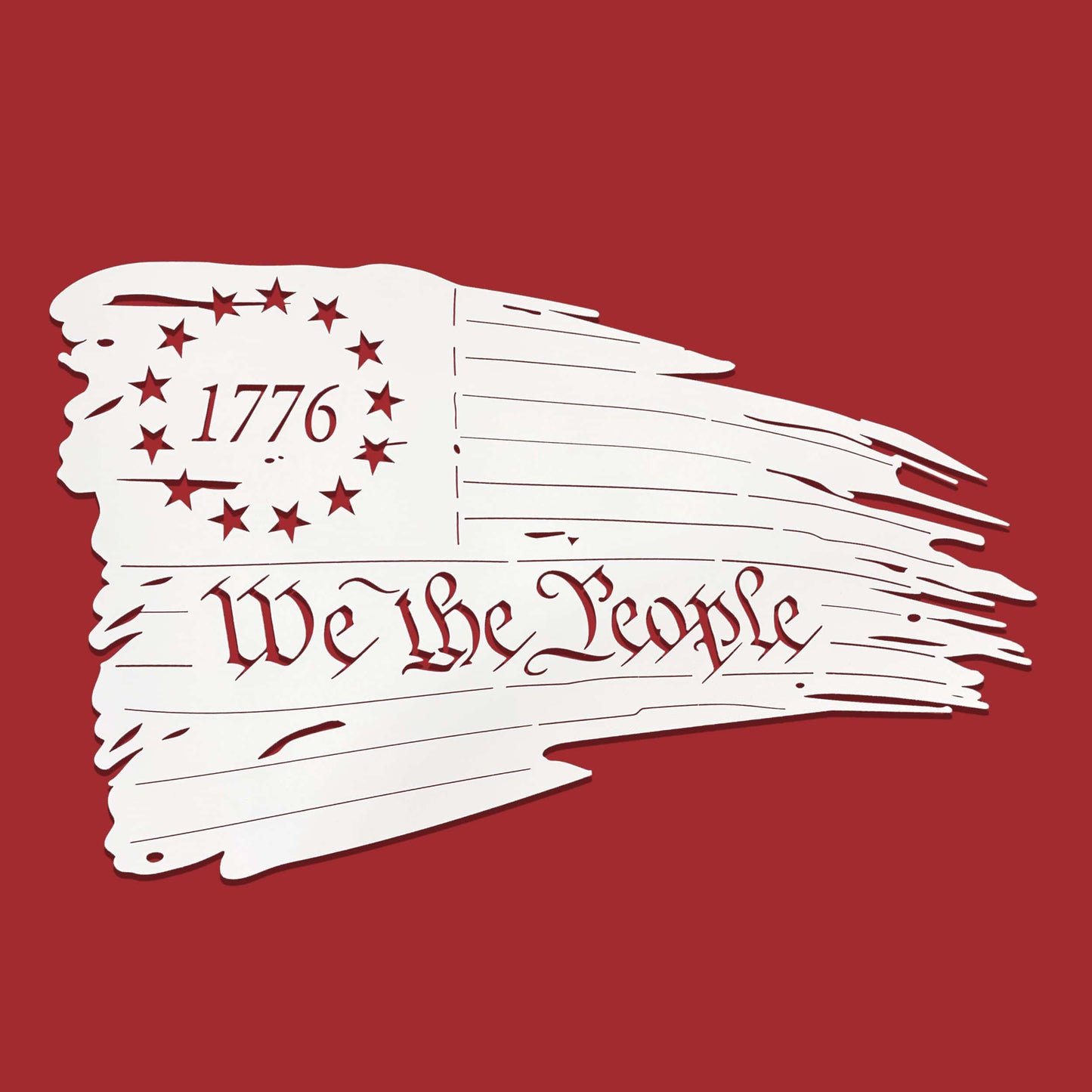 [COL] American Flag Distressed - Tattered American Flag Wall Art