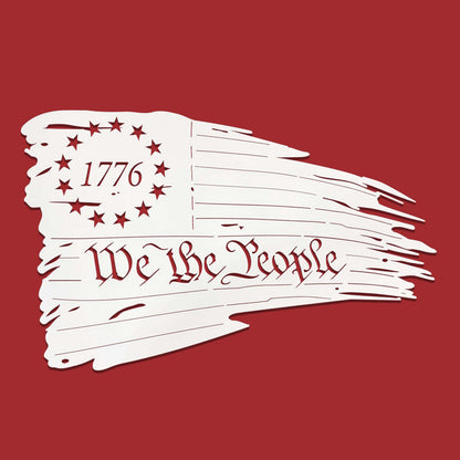 [COL] American Flag Distressed - Tattered American Flag Wall Art