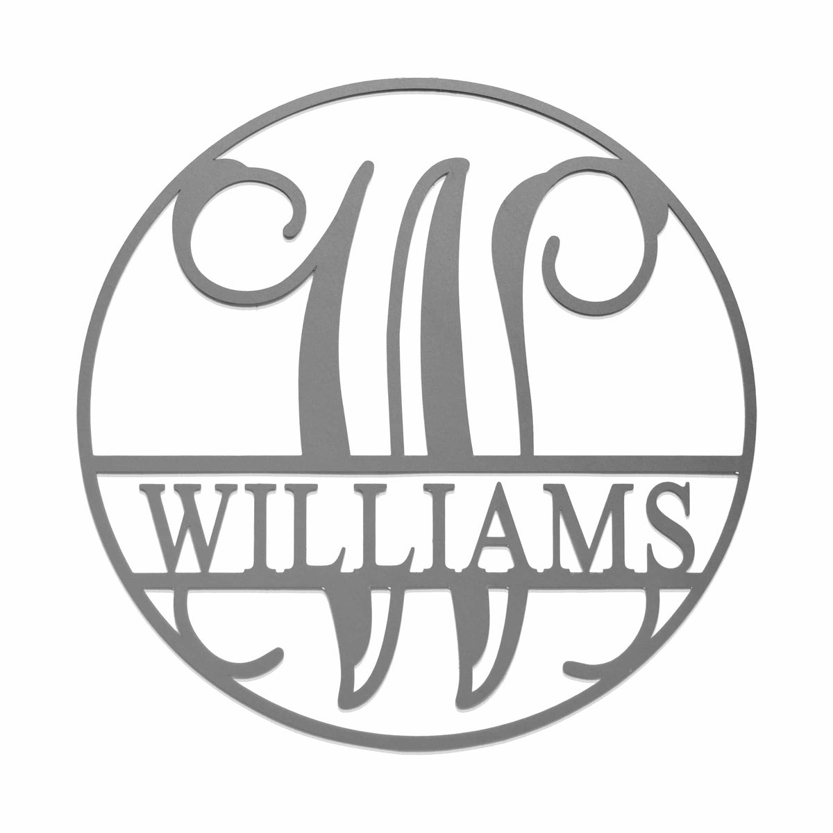 [COL] Circle Monogram With Name - Monogram Last Name Signs for Home
