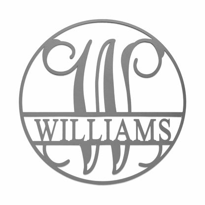 [COL] Circle Monogram With Name - Monogram Last Name Signs for Home