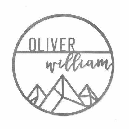 [COL] Mountain Rose Sign Collection - Circle Sign with First and Last Name