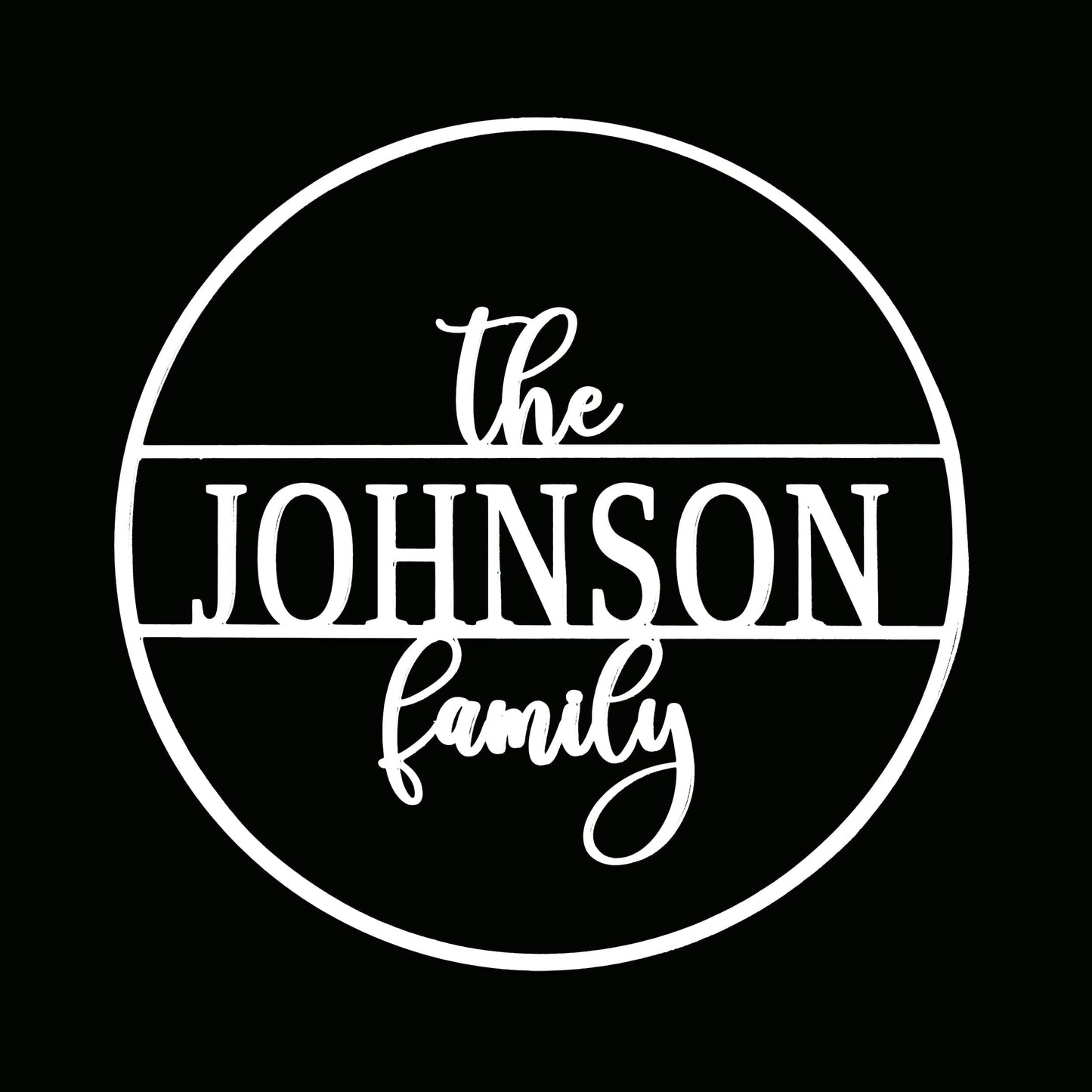 [COL] Chandler Family Sign - 4 Sizes - Personalized Circle Family Name Sign