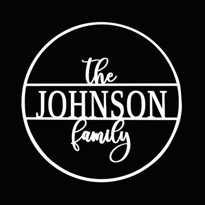 [COL] Chandler Family Sign - 4 Sizes - Personalized Circle Family Name Sign