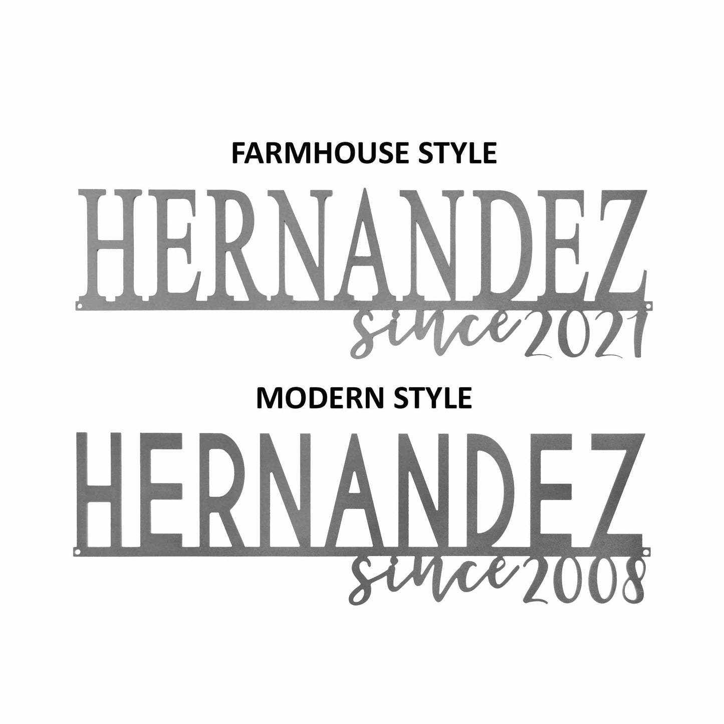 [COL] Our Happy Family - 2 Styles Personalized Family Name Signs For Home Decor