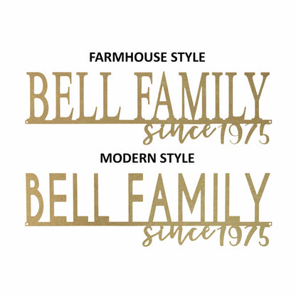 [COL] Our Happy Family - 2 Styles Personalized Family Name Signs For Home Decor
