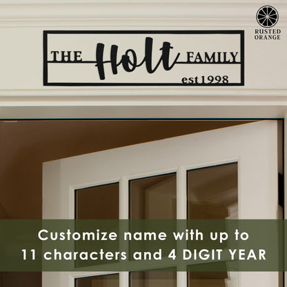 [COL] Family Name Plaque - Personalized Last Name Established Sign for Home