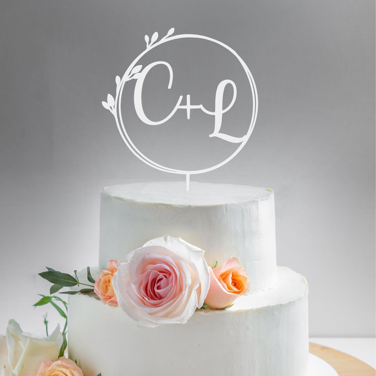 [COL] Custom Initial Wedding Cake Topper - Personalized Cake Topper for Weddings - Mr and Mrs Cake Topper Decorations Wedding Cake Toppers