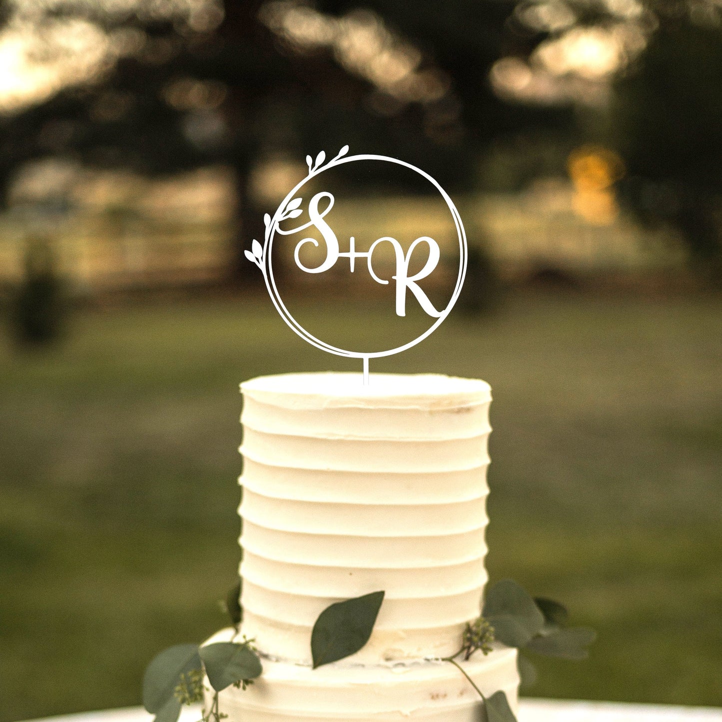 [COL] Custom Initial Wedding Cake Topper - Personalized Cake Topper for Weddings - Mr and Mrs Cake Topper Decorations Wedding Cake Toppers