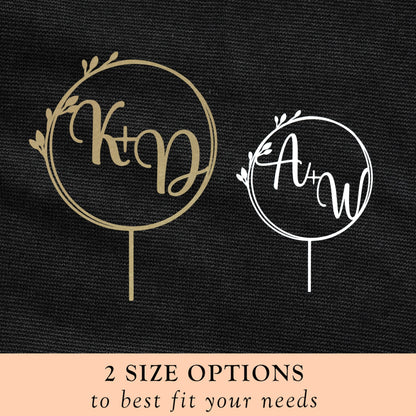 [COL] Custom Initial Wedding Cake Topper - Personalized Cake Topper for Weddings - Mr and Mrs Cake Topper Decorations Wedding Cake Toppers