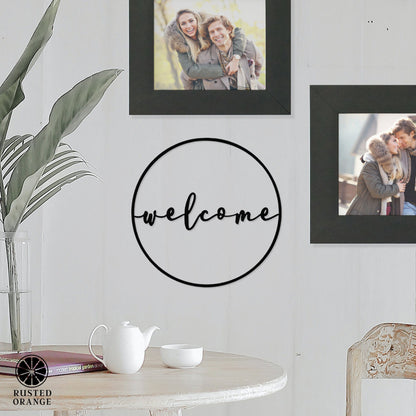 [COL] Welcome Circle Greeting - Welcome Home Outdoor Sign for Front Door
