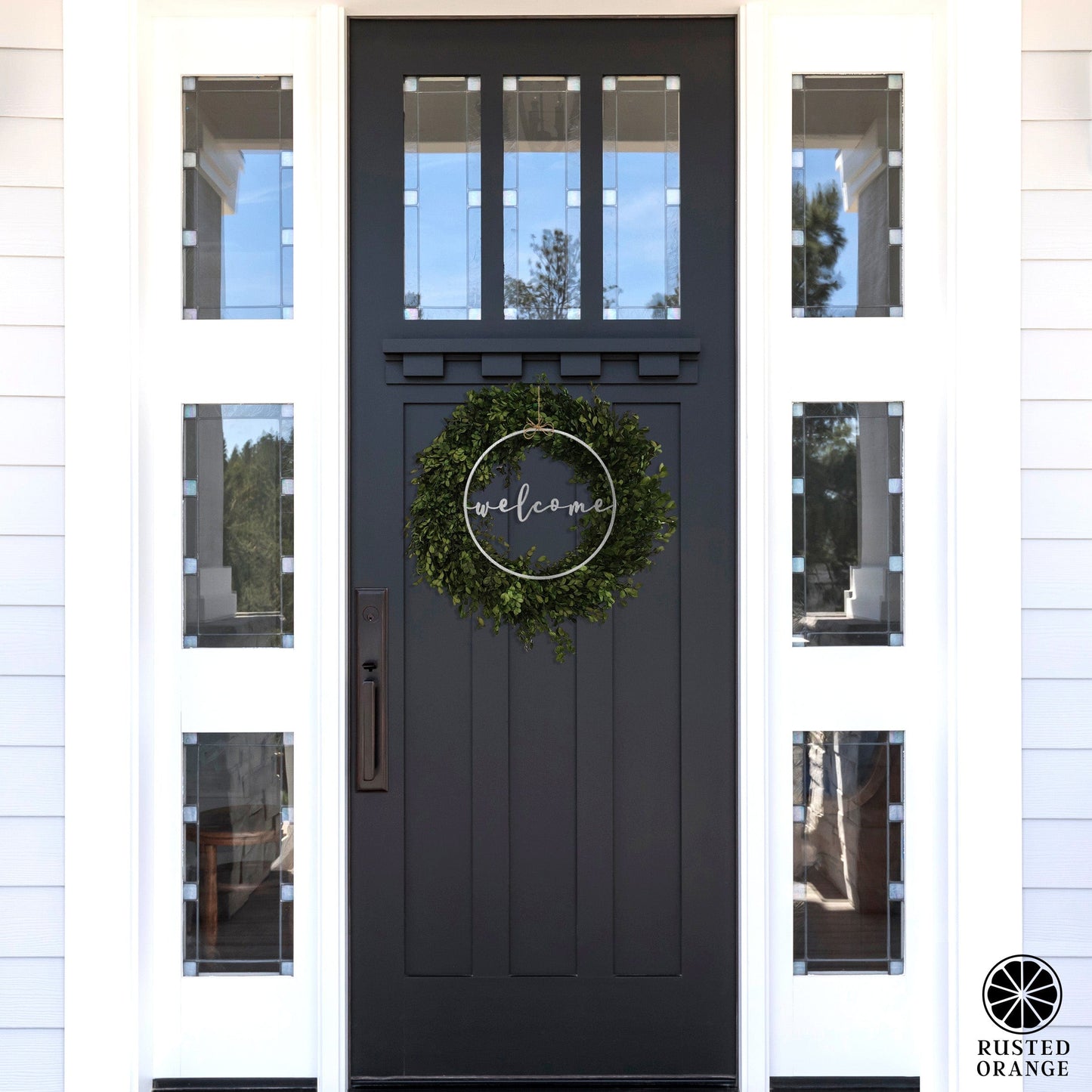 [COL] Welcome Circle Greeting - Welcome Home Outdoor Sign for Front Door