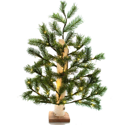 Rustic Birch Pole Christmas Tree